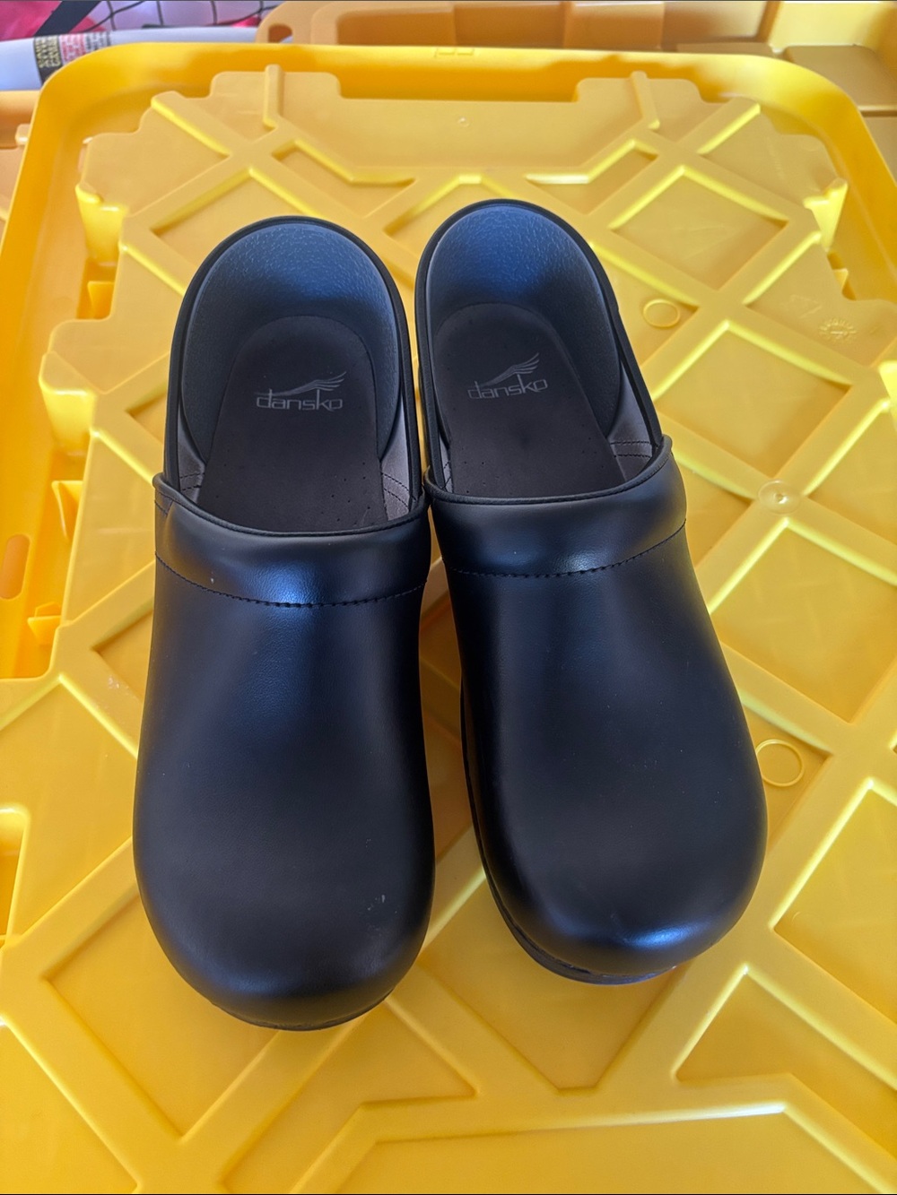 Dansko  Black Slip-On Clogs with Supportive Footbed - Picture 9 of 11